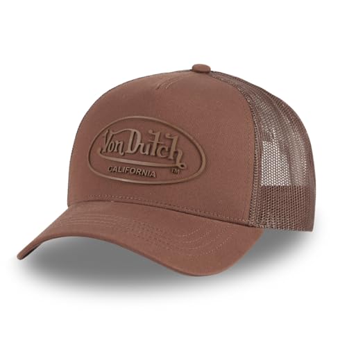 Von Dutch Mütze Herren Damen Verstellbar Cap Trucker Logo, braun, One size von Von Dutch
