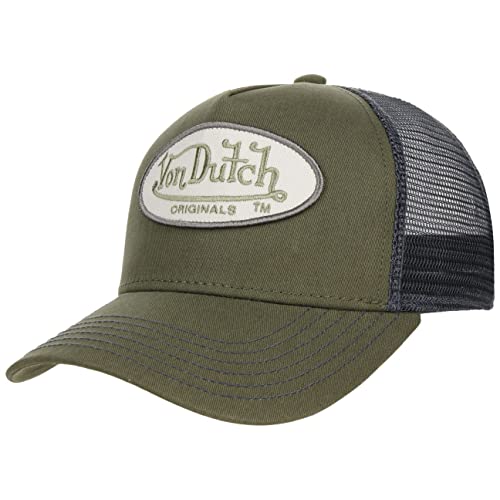 Von Dutch Oval Patch Boston Trucker Cap Basecap Baseballcap Truckercap Meshcap (One Size - Oliv) von Von Dutch