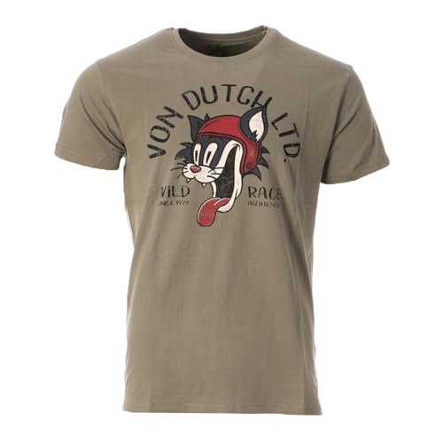 Von Dutch T-Shirt Khaki Herren Cat, kaki, M von Von Dutch