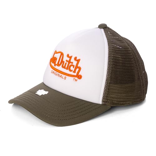 Von Dutch Trucker Atlanta Snapback Cap Grey orange von Von Dutch