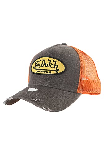 Von Dutch Trucker Cap Boston Denim Orange Braun Orange, Size:OneSize von Von Dutch