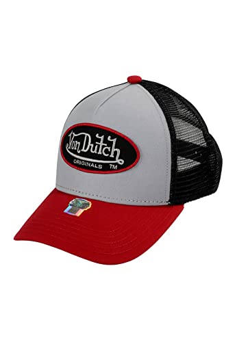 Von Dutch Trucker Cap Boston Grey Black Grau Rot Schwarz, Size:OneSize von Von Dutch