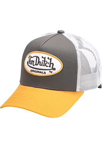 Von Dutch Trucker Cap Boston Grey White Grau Gelb, Size:OneSize von Von Dutch