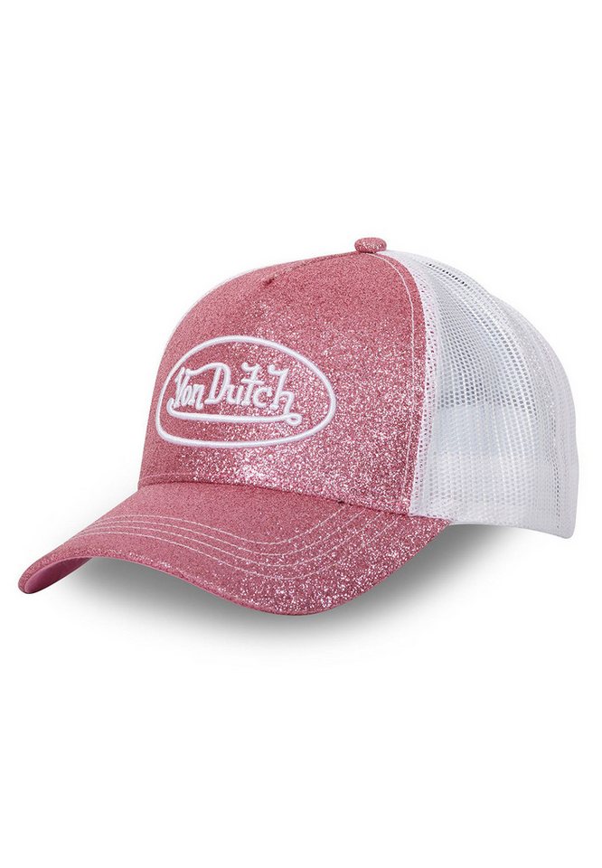 Von Dutch Trucker Cap Von Dutch Damen Trucker Cap CB GLITTER/P Pink Weiß von Von Dutch