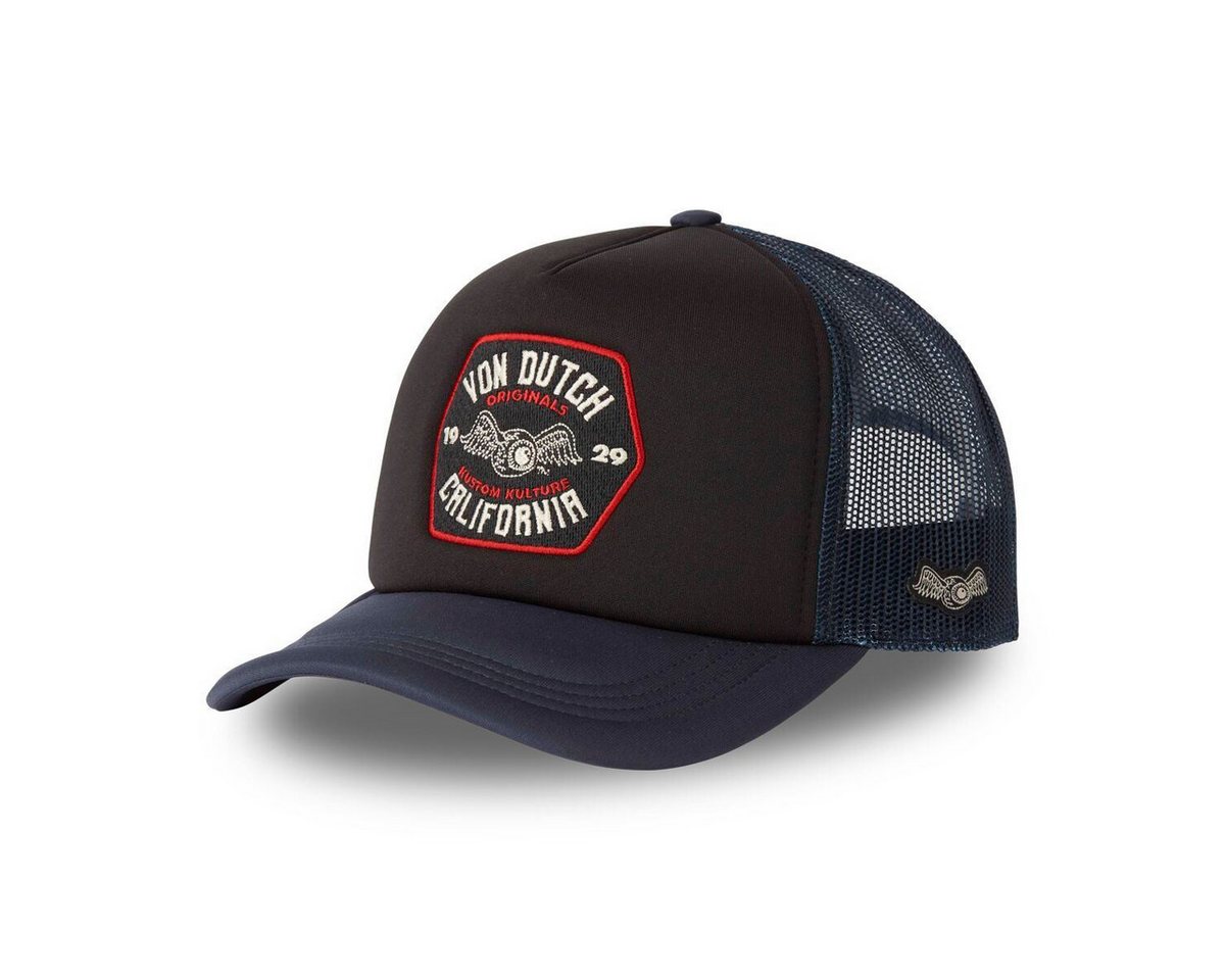 Von Dutch Trucker Cap Von Dutch Originals Foam Trucker Cap - CALIFORNIA 1929 EYE Black/Blue (Basecap, Meshcap, Trucker Kappe) von Von Dutch