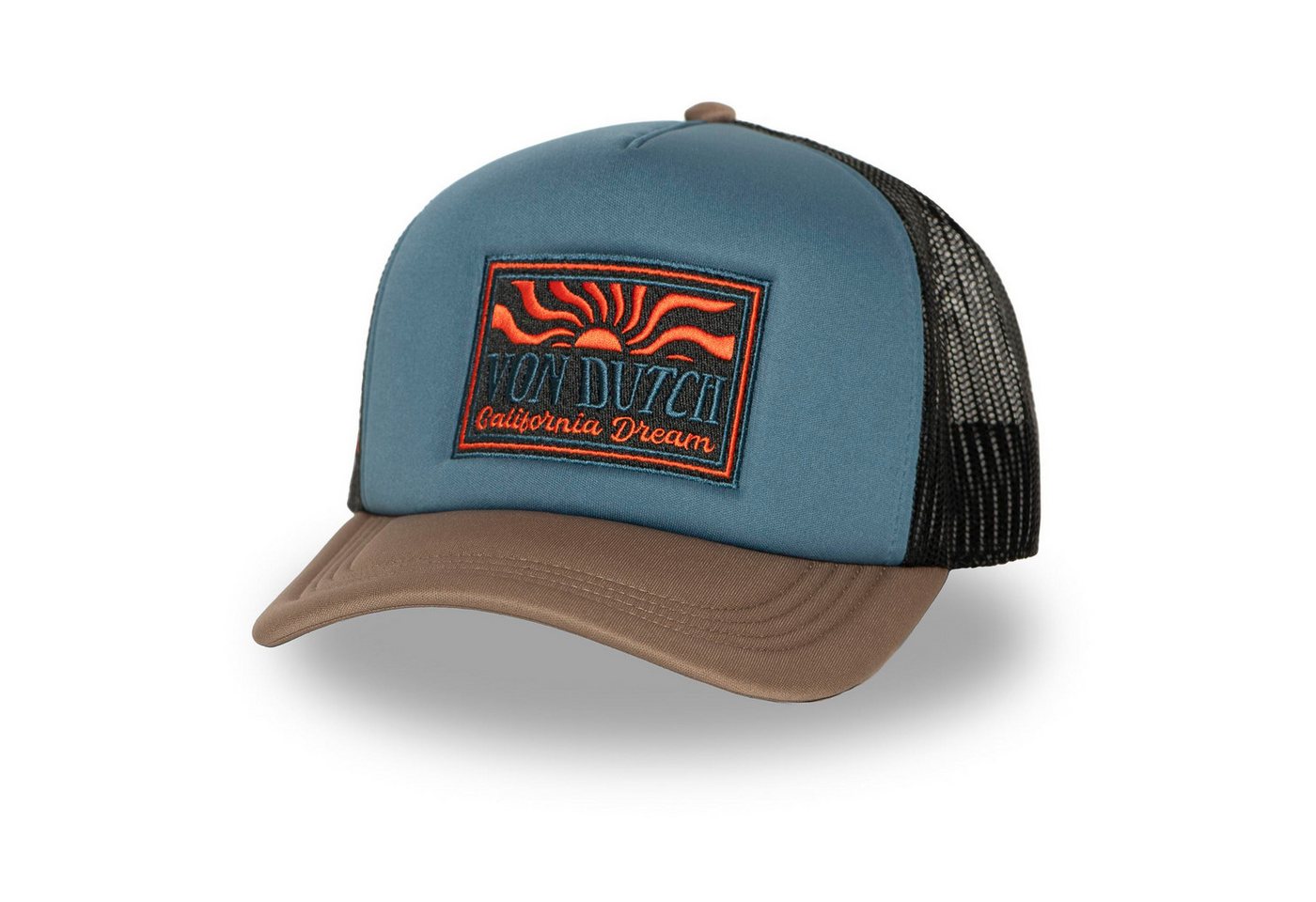 Von Dutch Trucker Cap Von Dutch Originals Foam Trucker Cap - CALIFORNIA DREAM SUN Blue (Basecap, Meshcap, Trucker Kappe) von Von Dutch
