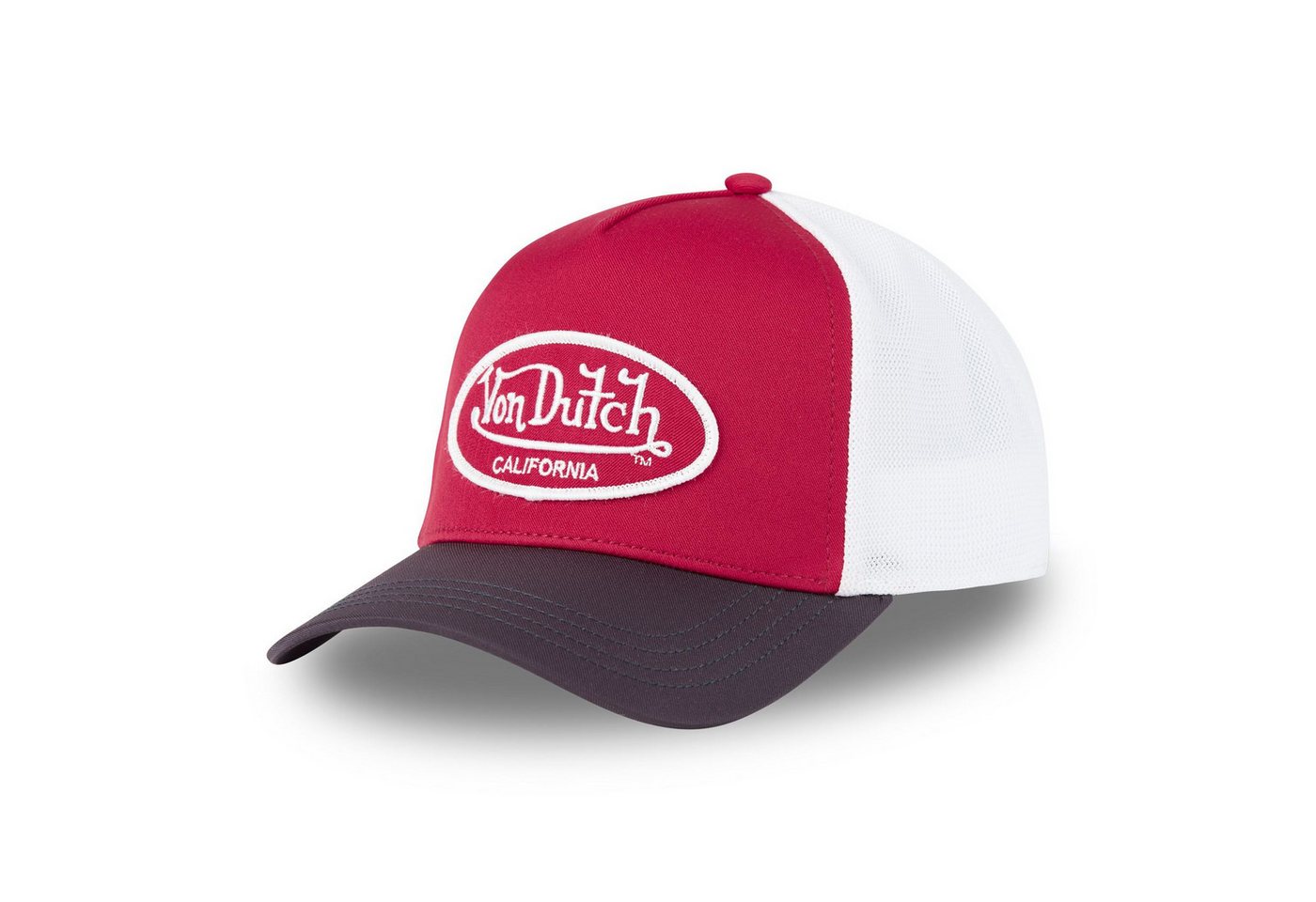 Von Dutch Trucker Cap Von Dutch Originals Trucker Cap 3-COLOR Poly Baseball Mesh Wine/White (Basecap, Meshcap, Trucker Kappe) von Von Dutch