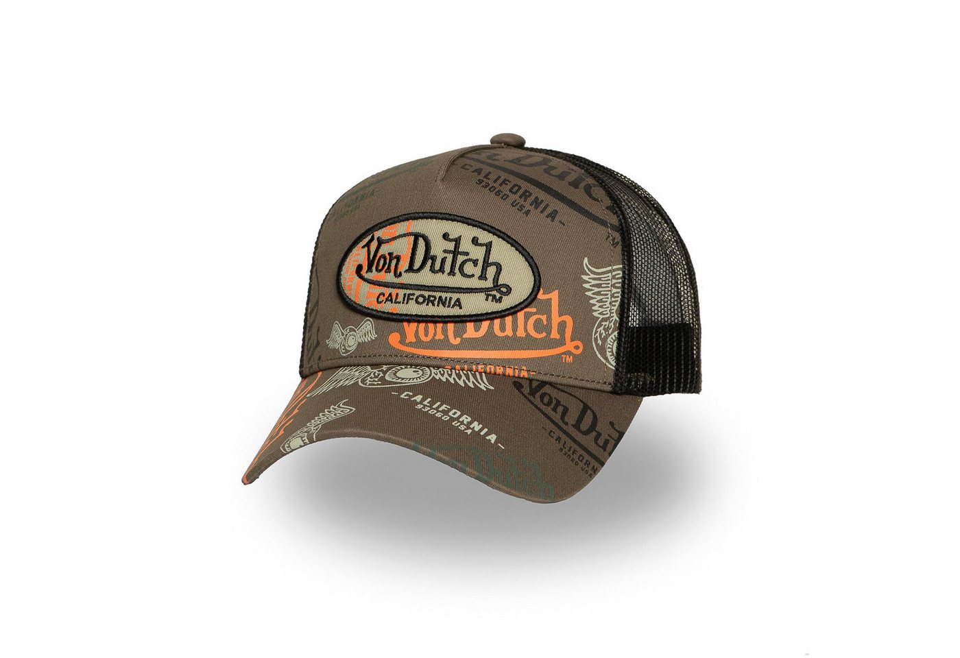 Von Dutch Trucker Cap Von Dutch Originals Trucker Cap - CALIFORNIA ALLOVER Mesh Green (Basecap, Meshcap, Trucker Kappe) von Von Dutch