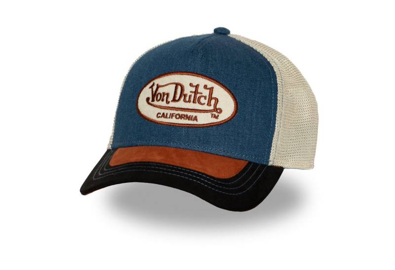 Von Dutch Trucker Cap Von Dutch Originals Trucker Cap - CALIFORNIA SHIELD Denim (Basecap, Meshcap, Trucker Kappe) von Von Dutch