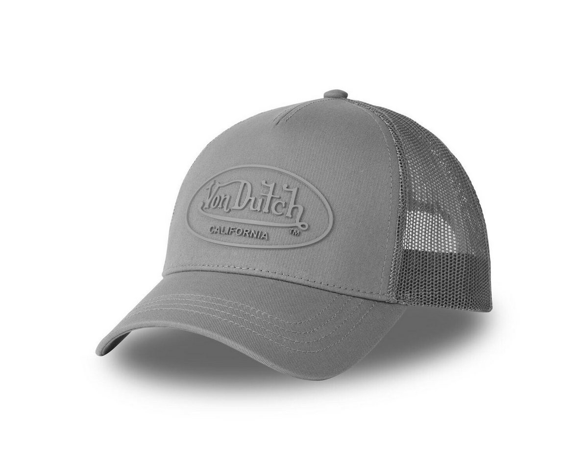 Von Dutch Trucker Cap Von Dutch Originals Trucker Cap CALIFORNIA Twill Rubber T/T Cool grey (Basecap, Meshcap, Trucker Kappe) von Von Dutch