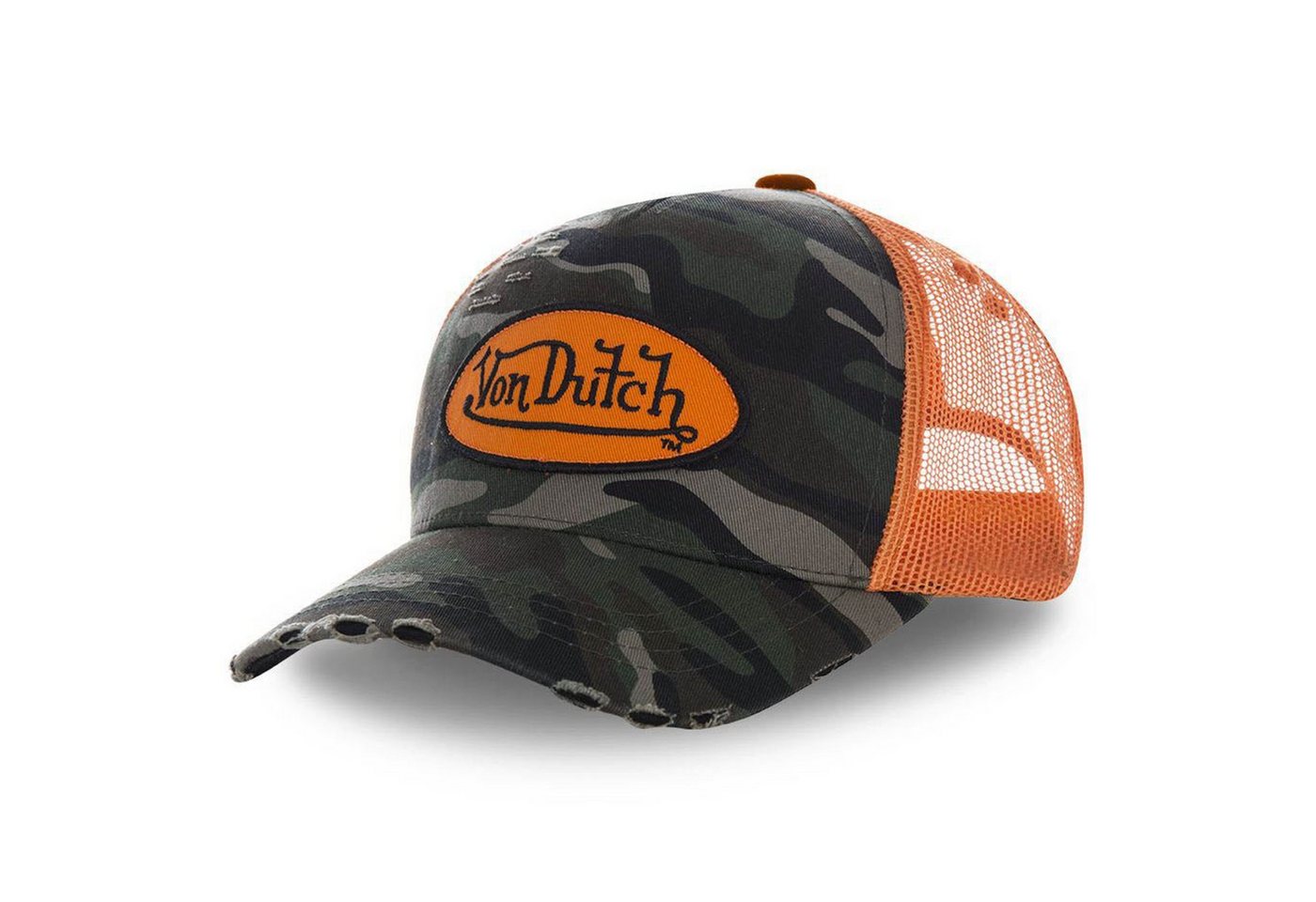 Von Dutch Trucker Cap Von Dutch Originals Trucker Cap - CAMOU USED Baseball Mesh Orange (Basecap, Meshcap, Trucker Kappe) von Von Dutch