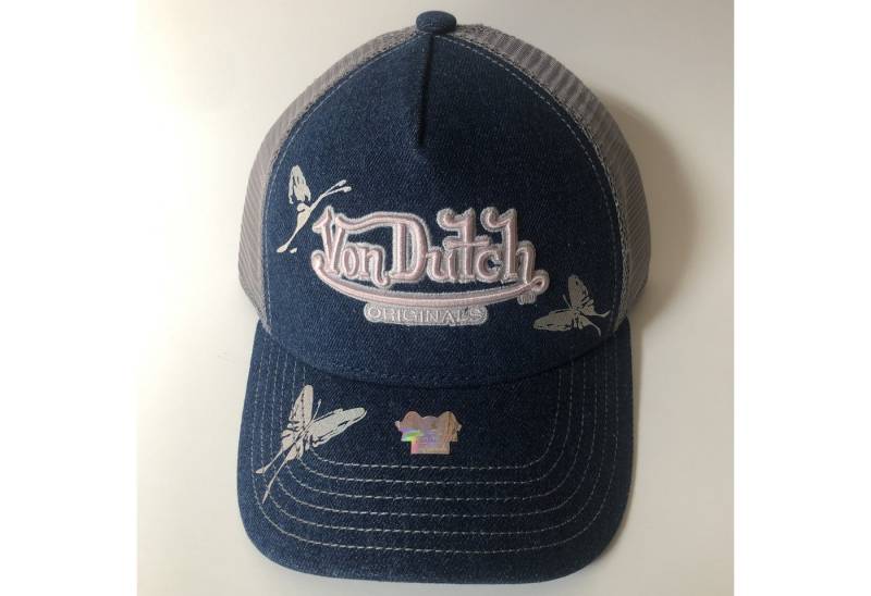 Von Dutch Trucker Cap Von Dutch Originals Trucker Cap FLY DENIM Butterfly (Basecap, Basecap, Meshcap, Trucker Kappe) Schmetterling Prints von Von Dutch