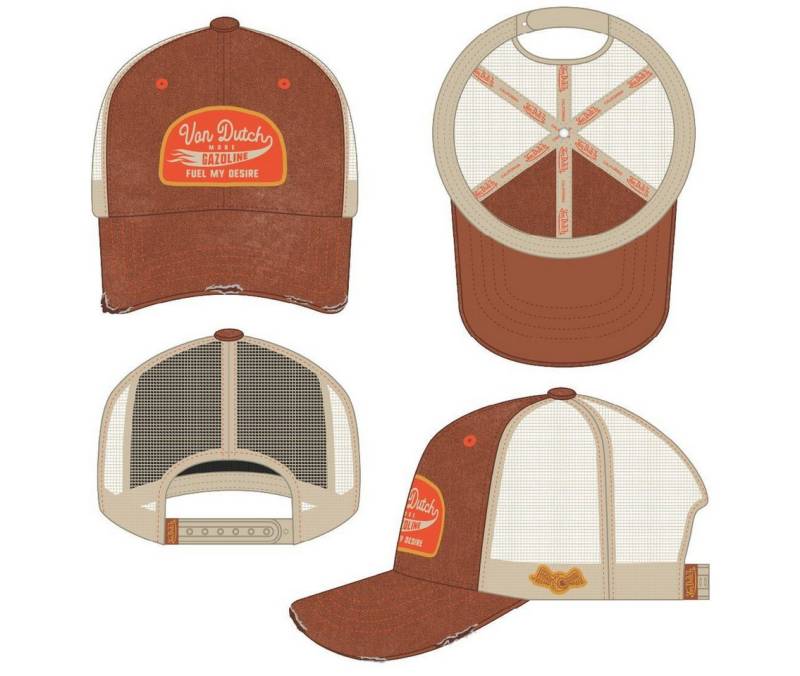 Von Dutch Trucker Cap Von Dutch Originals Trucker Cap - MOTORCYCLE CLUB GAZOLINE USA (Basecap, Meshcap, Trucker Kappe) Used Look von Von Dutch