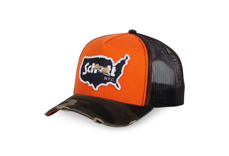 Von Dutch Trucker Cap Von Dutch Originals Trucker Cap - SCHOTT Collabo (Basecap, Meshcap, Trucker Kappe) Used-Look von Von Dutch