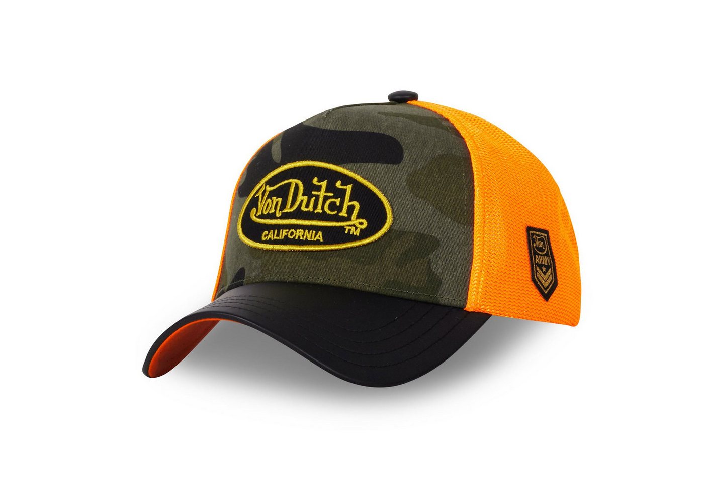 Von Dutch Trucker Cap Von Dutch Originals Trucker Cap - VINTAGE PREMIUM (Basecap, Basecap, Meshcap, Trucker Kappe) seitlicher Army Patch von Von Dutch