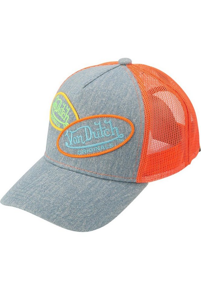 Von Dutch Trucker Cap Von Dutch Trucker Cap RUSSEL Denim Blue Orange Blau von Von Dutch