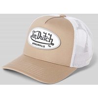 Von Dutch Trucker Cap mit Label-Patch Modell 'BOSTON' in Taupe, Größe 1 von Von Dutch