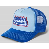 Von Dutch Trucker Cap mit Label-Patch Modell 'ROCKFORD' in Jeansblau, Größe 1 von Von Dutch