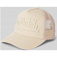 Von Dutch Trucker Cap mit Label-Stitching Modell 'RIVERSIDE' in Beige, Größe 1 von Von Dutch