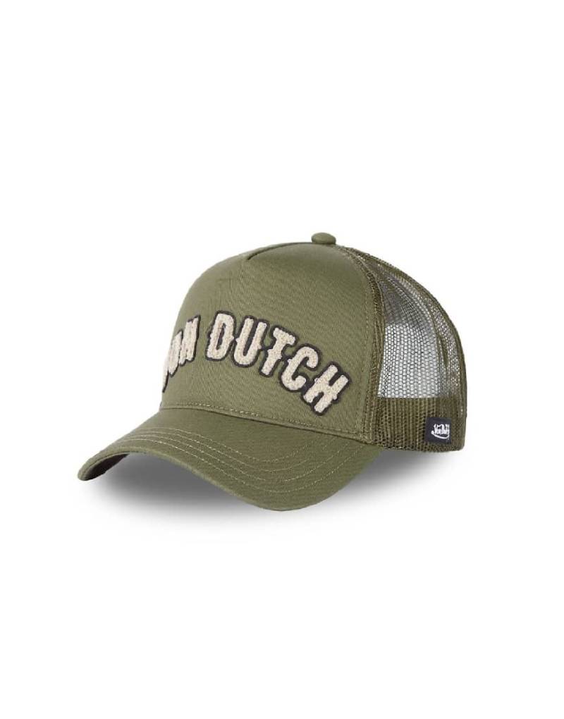 Von Dutch - Trucker-Kappe in Grün mit Bouclé-Logo von Von Dutch