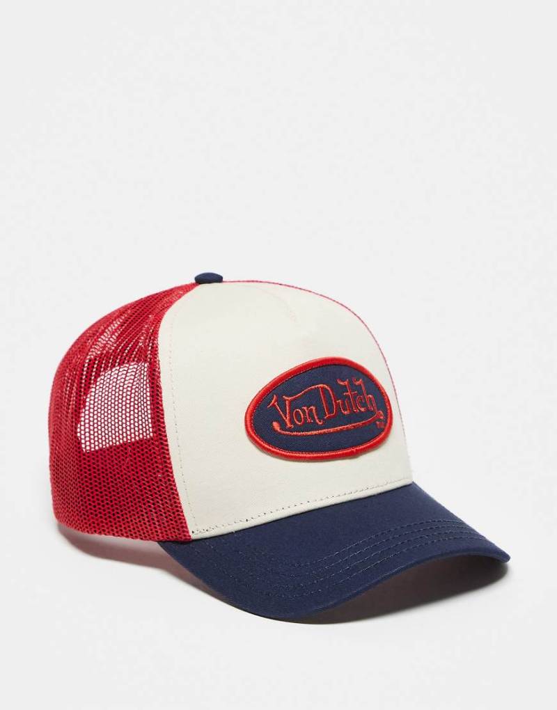 Von Dutch - Trucker-Kappe in Rot und Blau-Bunt von Von Dutch