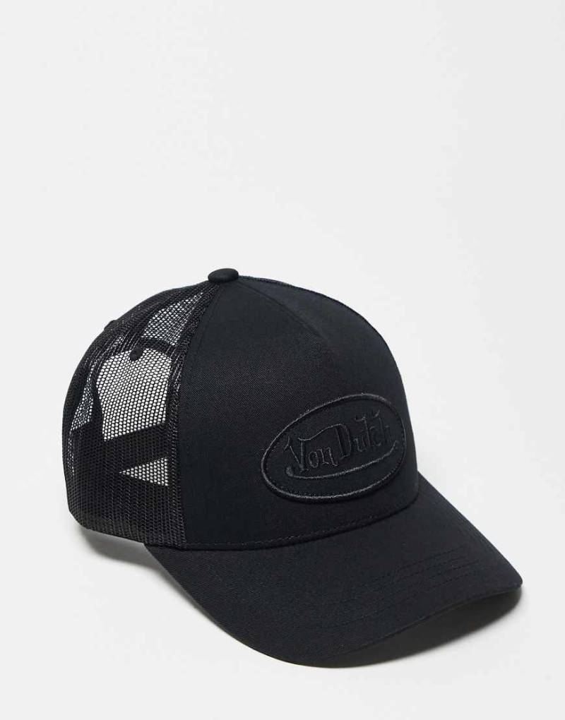 Von Dutch - Staple - Trucker-Kappe in durchgehendem Schwarz von Von Dutch