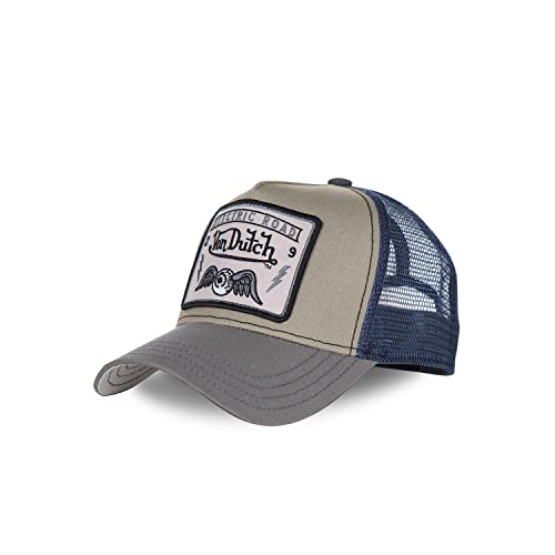 Von Dutch Herren Quadratisch 3b Trucker Cap, grau/blau, Einheitsgröße von Von Dutch