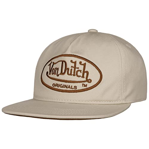 Von Dutch Unstructured Utica Cap Basecap Baseballcap Flat Brim (One Size - beige) von Von Dutch