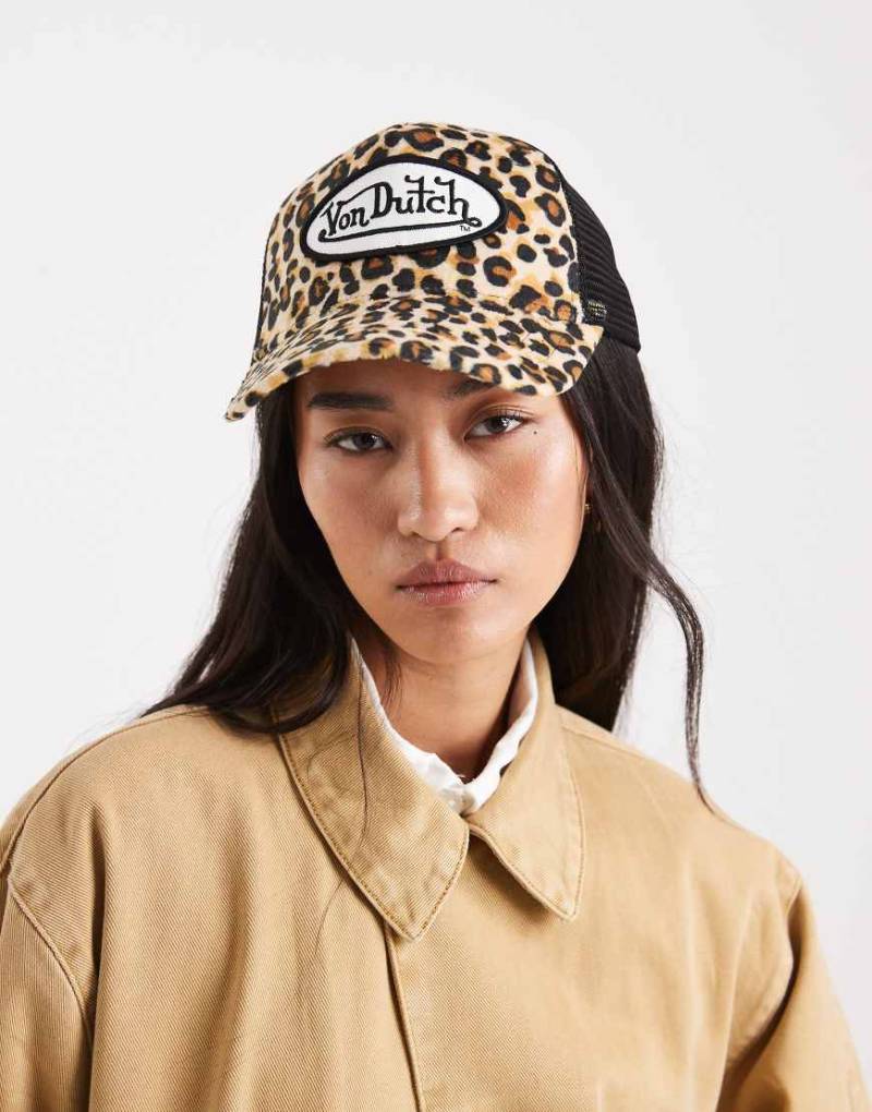 Von Dutch - Vanimal - Trucker-Kappe mit Leopardenmuster-Bunt von Von Dutch