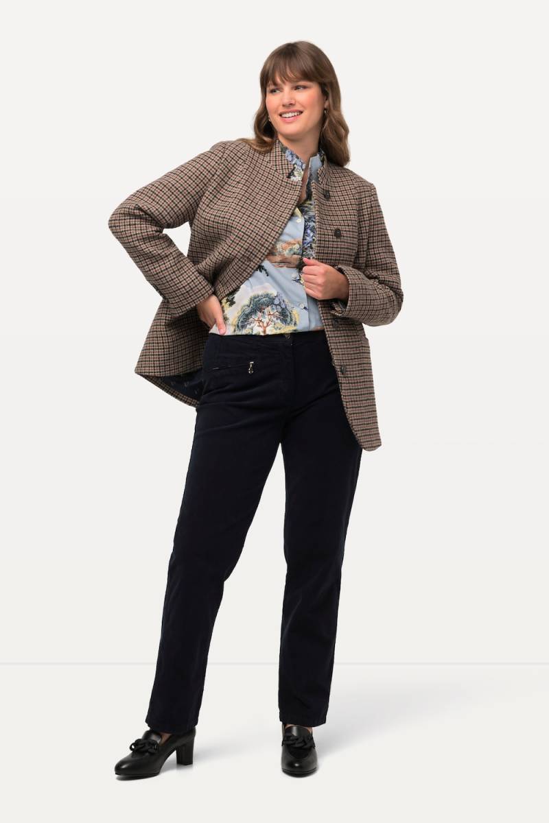 Große Größen Cordhose Mony, Damen, blau, Größe: 58, Baumwolle, Ulla Popken von Von Landen