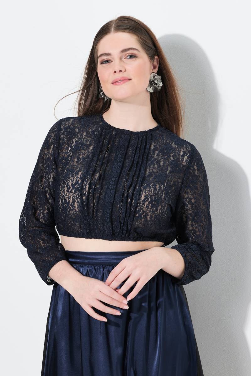 Große Größen Dirndlbluse, Damen, blau, Größe: 44, Polyester, Ulla Popken von Von Landen