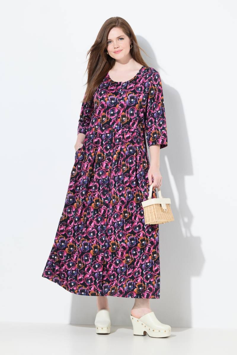 Große Größen Jersey-Maxikleid, Damen, lila, Größe: 46, Baumwolle, Ulla Popken von Von Landen