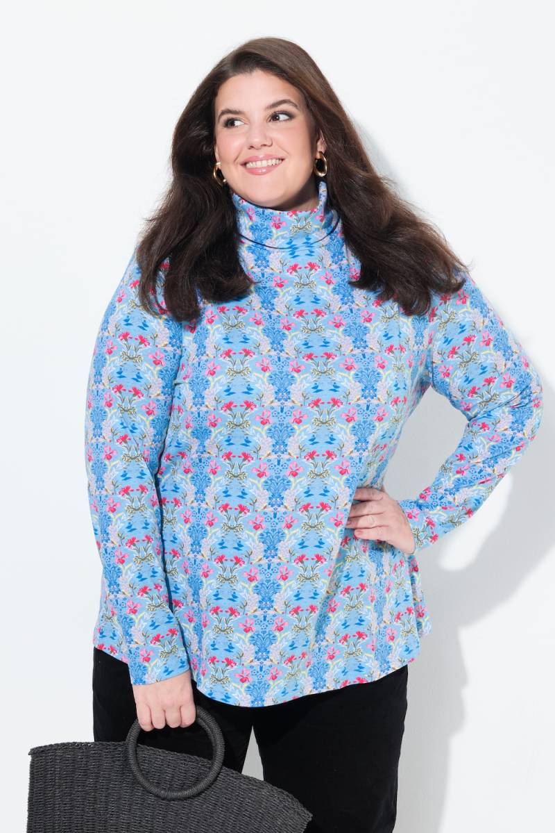 Große Größen Shirtrolli, Damen, blau, Größe: 54/56, Baumwolle, Ulla Popken von Von Landen