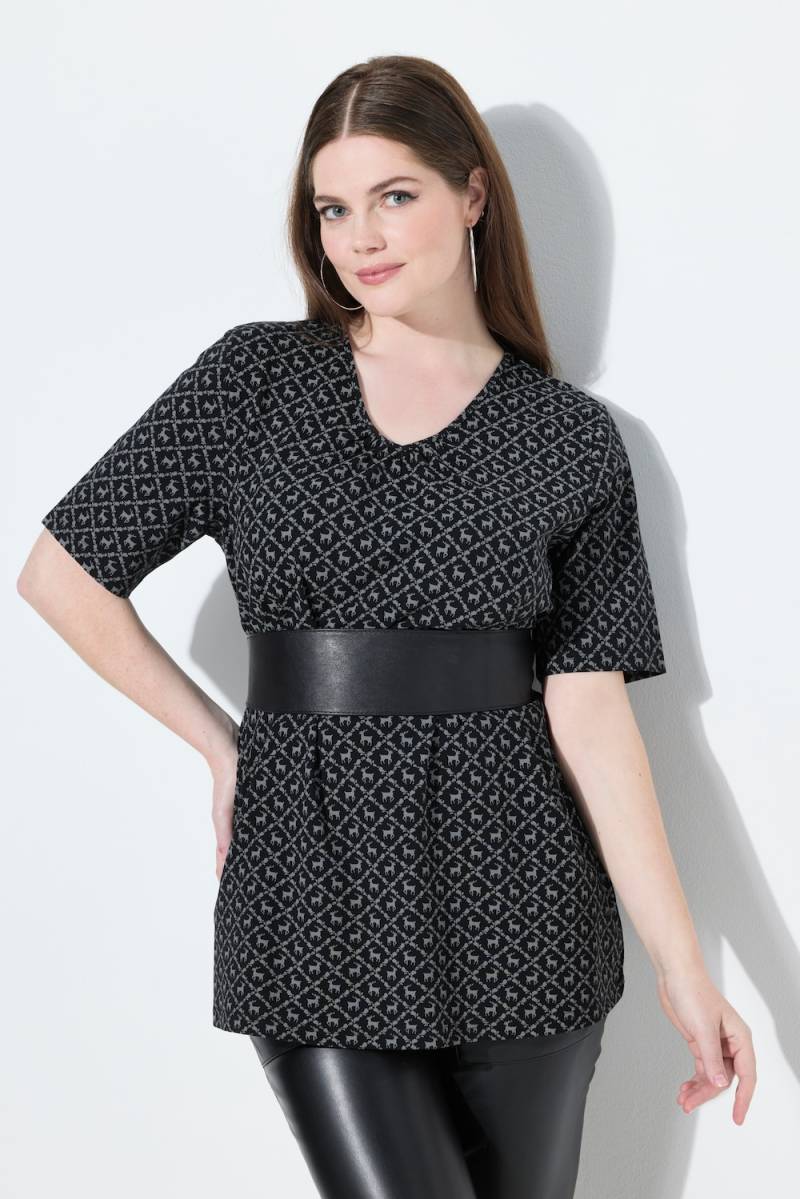 Große Größen T-Shirt, Damen, blau, Größe: 62/64, Baumwolle, Ulla Popken von Von Landen