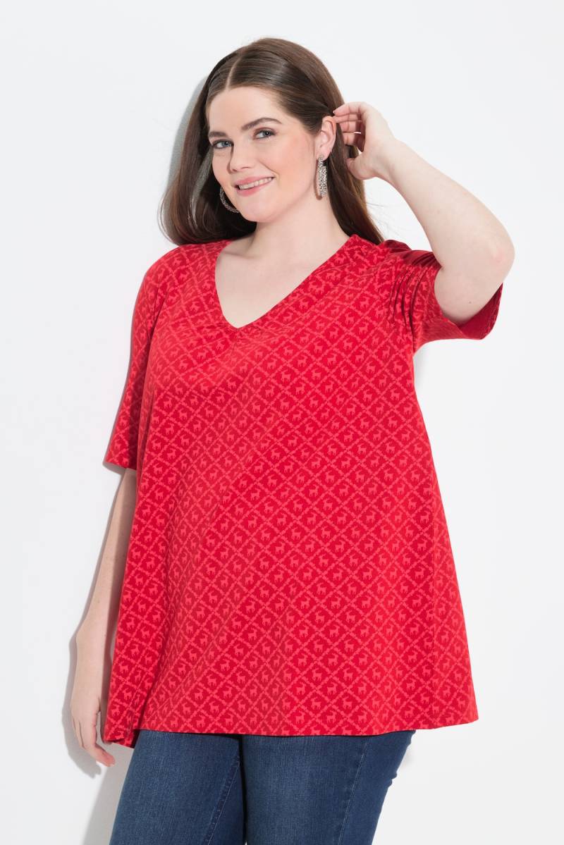 Große Größen T-Shirt, Damen, rot, Größe: 58/60, Baumwolle, Ulla Popken von Von Landen