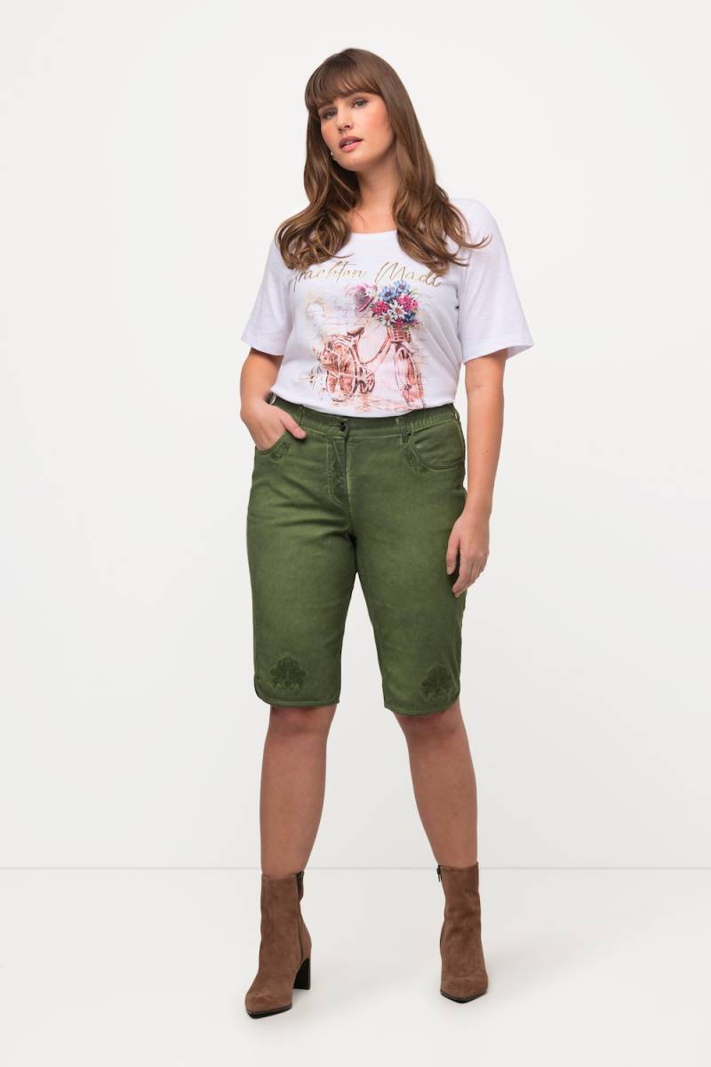 Große Größen Trachten-Jeansbermuda Mandy, Damen, grün, Größe: 54, Baumwolle, Ulla Popken Große Größen Trachten-Jeansbermuda Mandy, Damen, grün, Größe: 54, Baumwolle, Ulla Popken von Von Landen