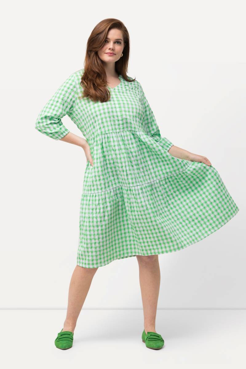 Große Größen Tunika-Midikleid, Damen, grün, Größe: 50/52, Baumwolle, Ulla Popken von Von Landen