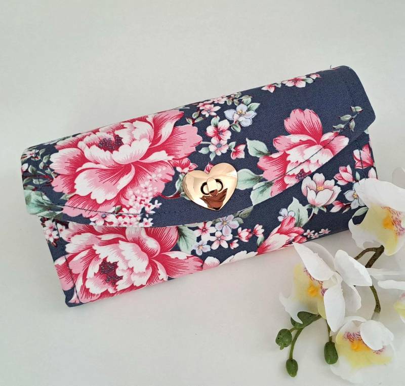 Geldbörse Portemonnaie Geldbeutel Brieftasche Große Geldgeschenk Floral Anfertigung von VonDerNaehDreschern