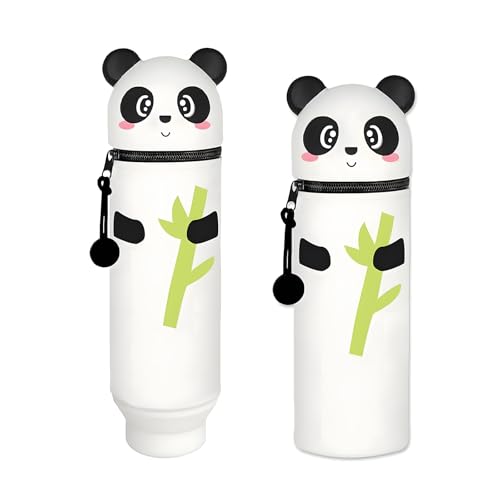 Vonavira Kawaii Federmäppchen 2-in-1 Weiche Silikontasche Stand Up Federmäppchen Tier Stifthalter Bleistifttasche für Mädchen und Jungen von Vonavira