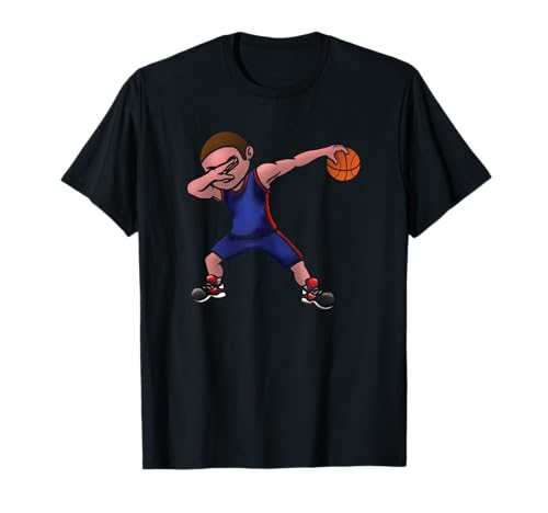 Jungs Dunking Basketball Spieler Korbleger Sport Grafik T-Shirt von Vontage Basketballer Geschenke