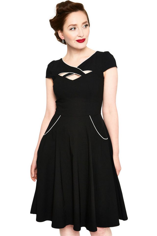 Voodoo Vixen A-Linien-Kleid Connie 1950's Contrast Piping Vintage Rockabilly Retro von Voodoo Vixen