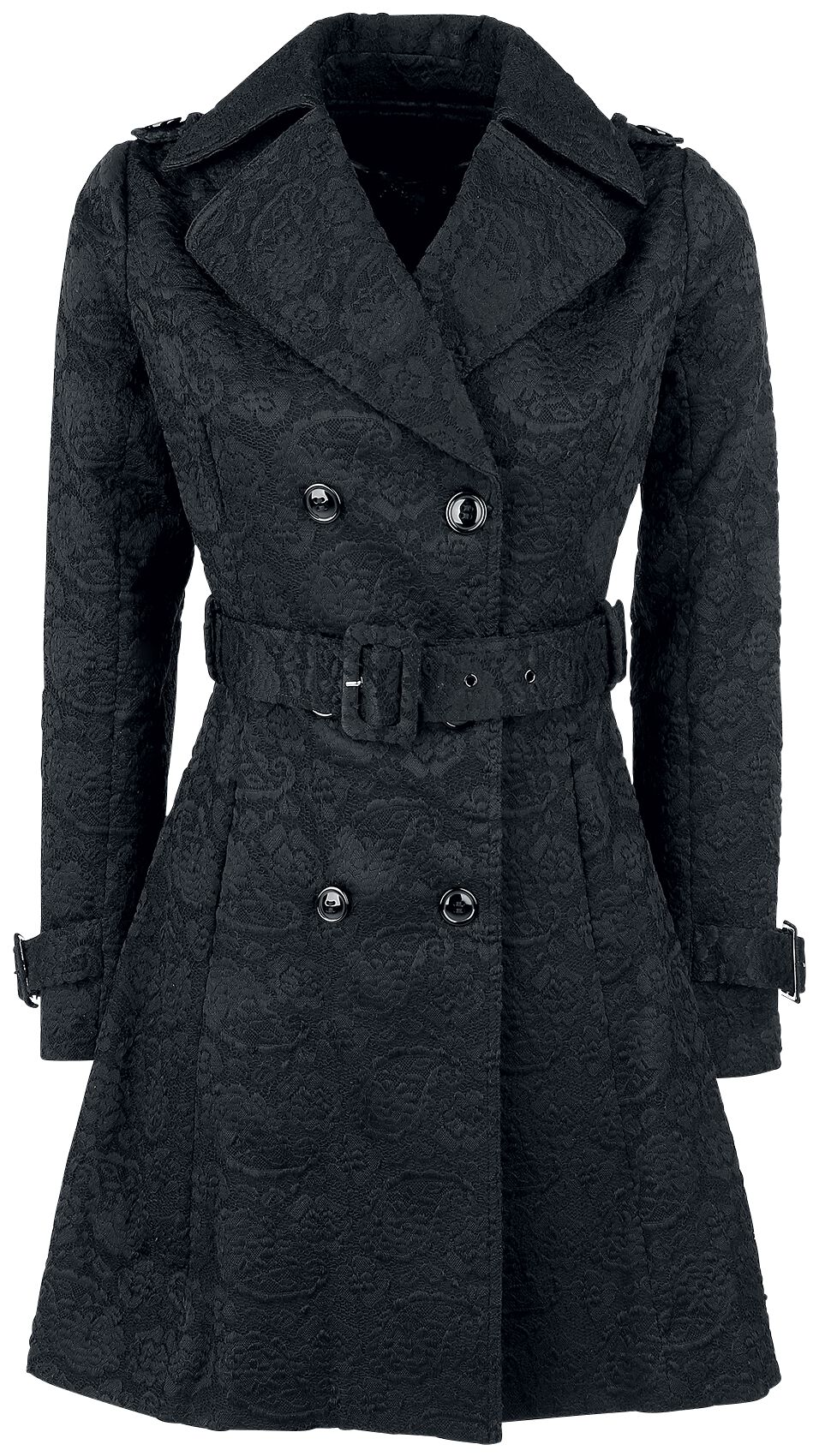 Voodoo Vixen - Gothic Kurzmantel - Susan Coat - S bis XXL - für Damen - Größe L - schwarz von Voodoo Vixen