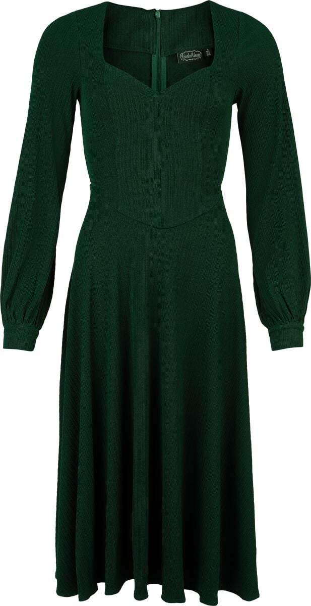 Voodoo Vixen - Rockabilly Kleid knielang - Textured Knit Flare Dress - XS bis 4XL - für Damen - Größe XXL - grün Voodoo Vixen - Rockabilly Kleid knielang - Textured Knit Flare Dress - XS bis 4XL - für Damen - Größe XXL - grün von Voodoo Vixen