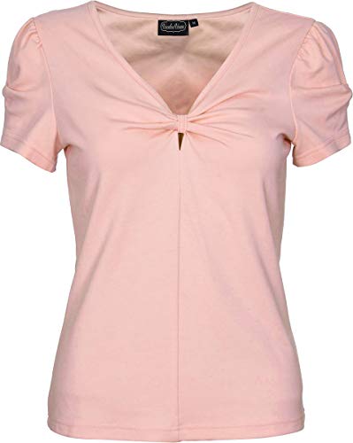 Voodoo Vixen Savannah Bow V Neck Top (Pink) - X-Large von Voodoo Vixen