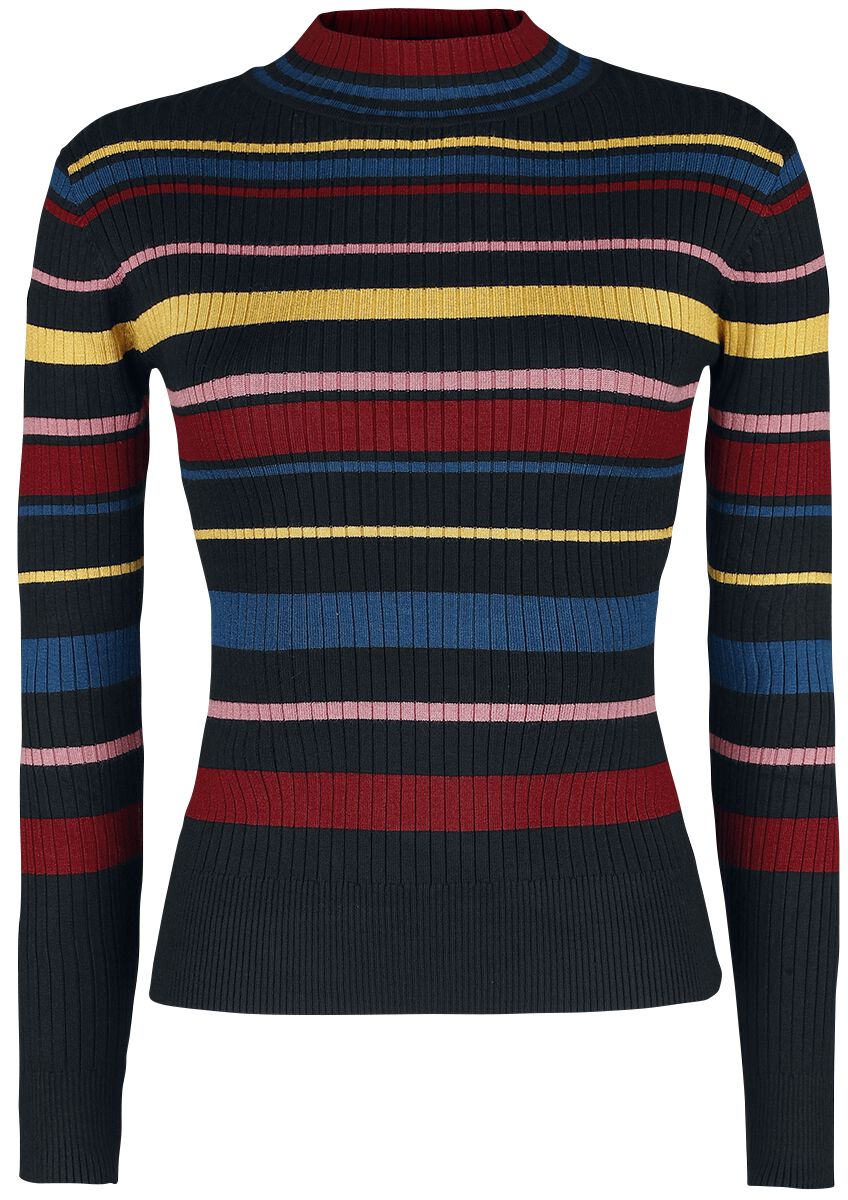 Voodoo Vixen Strickpullover - Leah Turtle Neck Sweater - M bis XXL - für Damen - Größe XL - multicolor von Voodoo Vixen