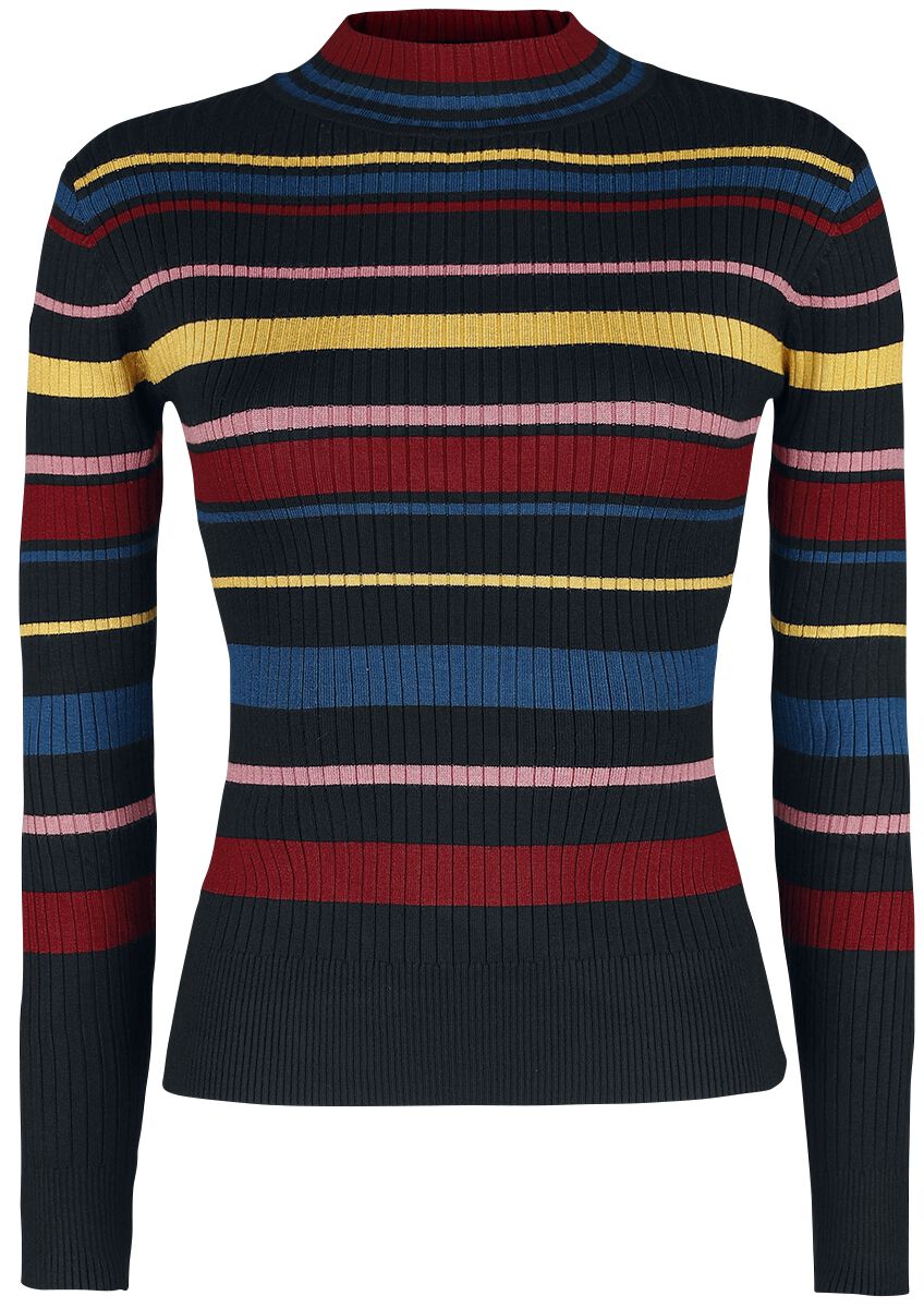 Voodoo Vixen Strickpullover - Leah Turtle Neck Sweater - S bis XXL - für Damen - Größe XL - multicolor von Voodoo Vixen