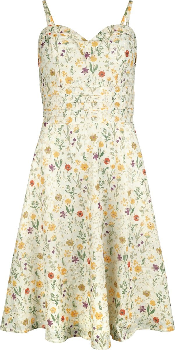 Voodoo Vixen Summer Flowers Emb Flare Dress Mittellanges Kleid multicolor in M von Voodoo Vixen