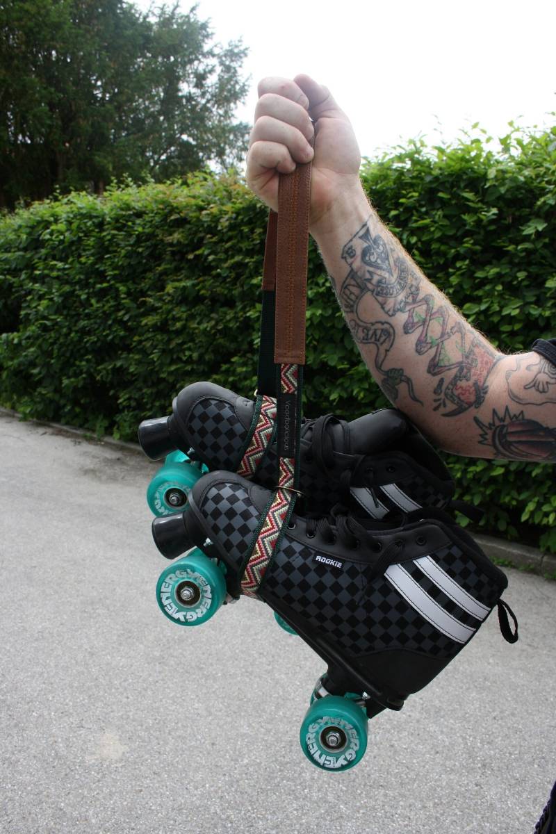 Skate Leash "Aztek" Skateleine Rollschuh Quad Skates Tragegurt Schultergurt Rollerderby Noose Jam Carry Strap Voodoolicious von VoodooliciousMunich
