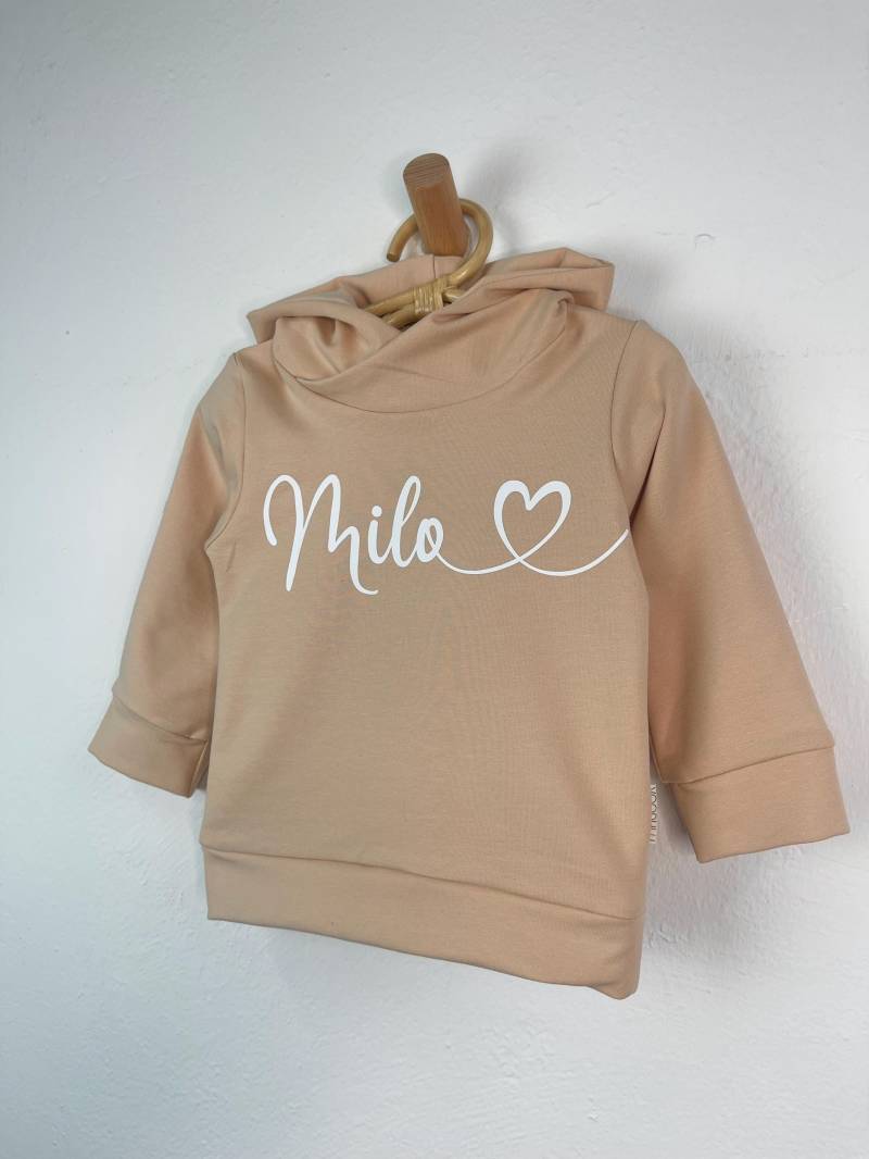 Handmade Kinder Hoodie Mit Personalisierung - Kapuze Teddy Ohren Geschenkidee Für Babys&kinder -Kleidung in Beige von Voodulu