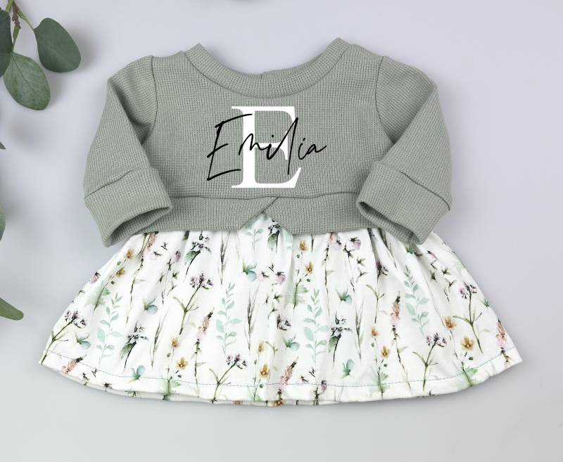 Mädchenkleid Mit Namen Und Blumenmuster - Dutsy Mint Einzigartige Geschenkidee Für Mädchen, Tunika, Kleid Namen, Handmade von Voodulu